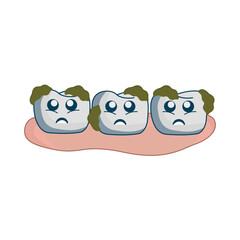 bacteria on teeth illustration