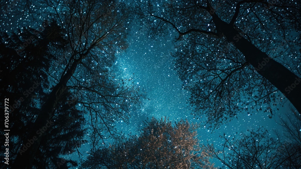 Poster a beautiful night sky filled with numerous twinkling stars. perfect for adding a touch of magic and 