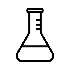 Triangular flask line icon. Chemistry, test tube, glass, laboratory, liquid, experiment, vessel, lesson, reaction, laboratory assistant. Vector icon for business and advertising