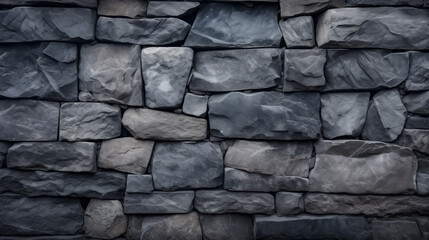 Detail of a traditional dry stone masonry from the south of France in the Cevennes