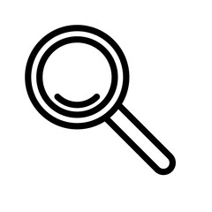 Magnifying glass line icon. Glass, magnification, lens, glasses, optics, look, vision, eyepiece, experience. Vector icon for business and advertising