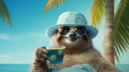 Chillin' with Sloth: Summer Holiday Vibes with a Stylish Pal