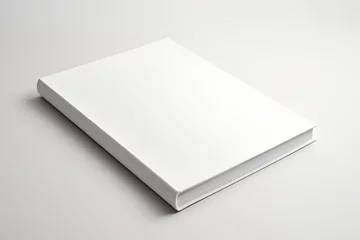 Foto op Canvas Blank white book on grey background © Alina