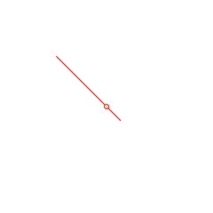 The second hand of the clock