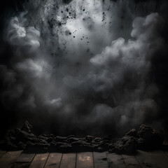 Atmospheric elements: a combination of smoke, fog, textures and backgrounds created by AI