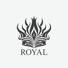 Sleek and luxurious Crown Royal logo design template, featuring premium brand elements. Elevate your brand with modern elegance.