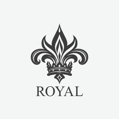 Sleek and luxurious Crown Royal logo design template, featuring premium brand elements. Elevate your brand with modern elegance.
