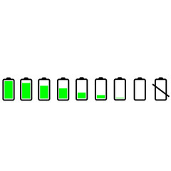 Battery charge icon vector. indicator battery illustration symbol. accumulator logo.