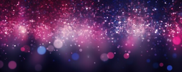 Background of abstract glitter lights. Magenta, platinum, and navy
