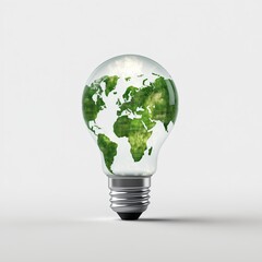 Earth Day. Green energy. Power consumption. Energy efficiency. Bulb socket. Energy consumption. A light bulb symbolizing energy saving. Environment protection. Ecology. World Environment Day. Filament