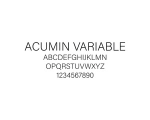 Acumine Variable Font, font, letter, numbers, design