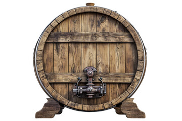 Wooden Barrel isolated on transparent background