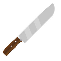 Kitchen knife line icon. Blade, kitchen, fork, weapon, bread, butter, board, steel, meat, sausage. Vector icon for business and advertising