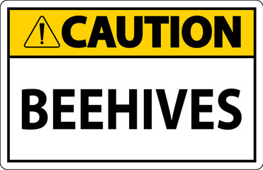 Fototapeta premium Caution Sign Beehives