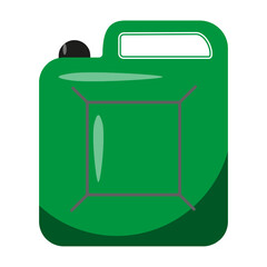 Green canister with gasoline line icon. Fuel, gas station, oil, car, octane, fire, tank, kerosene, smell, engine. Vector icon for business and advertising