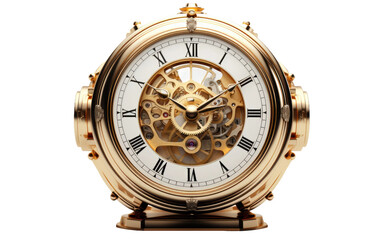 The Graceful Appeal of a Round Wall Clock on White or PNG Transparent Background