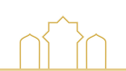 Ramadan Kareem Decoration. Golden Windows Ramadan Kareem. Element Vector eps10
