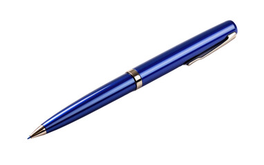 Documenting Moments with the Dark Blue Ball Pen on White or PNG Transparent Background