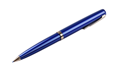 Documenting Moments with the Dark Blue Ball Pen on White or PNG Transparent Background