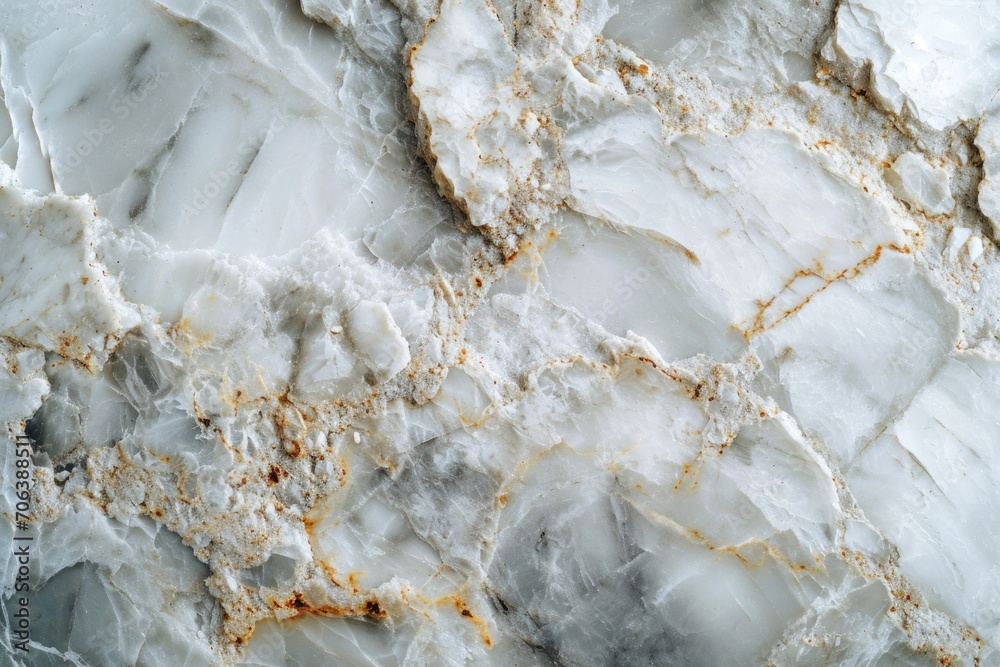 Poster A detailed close-up view of a smooth and polished marble surface. This image can be used for architectural designs, interior decor, or as a background texture for various projects