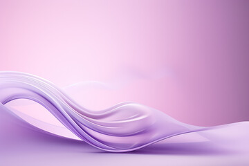 Abstract background of purple wavy silk or satin. Generative Ai