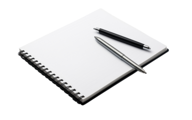 Crafting a Story on the Pages of a Stylus-Driven Notebook on White or PNG Transparent Background