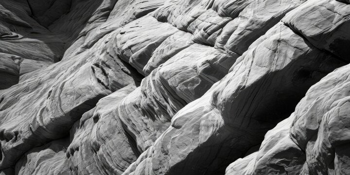 A black and white photo capturing the beauty of a rock formation. This image can be used to add a touch of elegance and simplicity to various projects