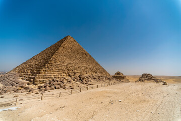 pyramid in the desert in luxor egypt