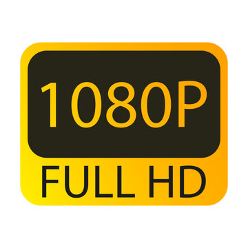 Quality 1080P FULL HD line icon. Resolution, image, camera, display, photo, matrix. Vector icon for business and advertising