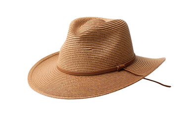 Handcrafted Straw Hat for Coastal Vibes on White or PNG Transparent Background