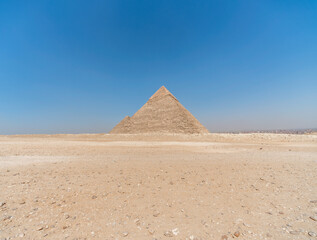 ancient pyramid in the desert in egypt
