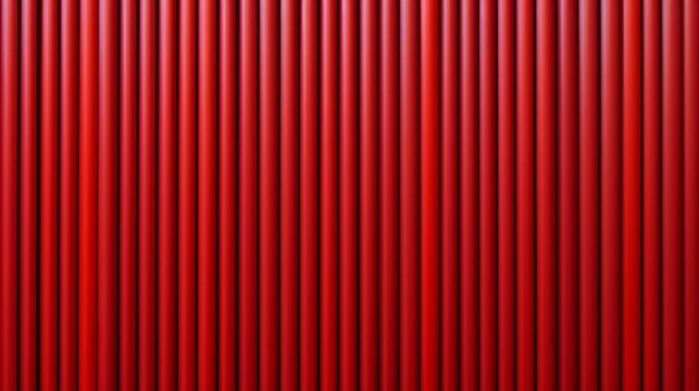 Vibrant seamless striped texture: red metal panel wall background - high-quality stock image