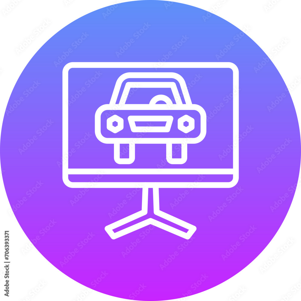 Sticker racing game icon