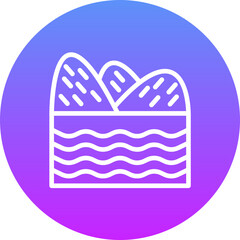 Fototapeta premium Shore Landscape Icon
