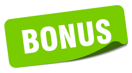 bonus sticker. bonus label