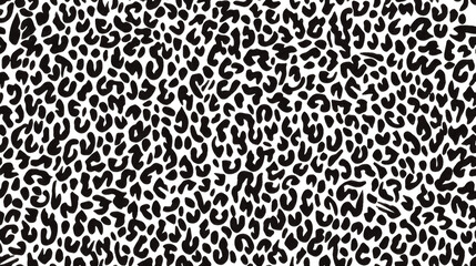 Black and white leopard seamless pattern. Png