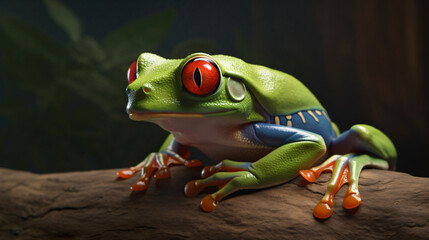 Stylish Red-Eyed Tree Frog Pose