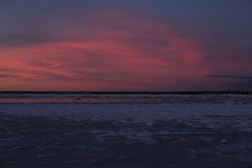 sunset on the beach