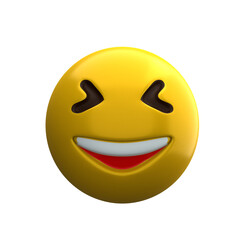 Fototapeta premium Grinning Squinting Face 3D icon
