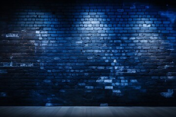Structural Serenity: The Calm Beauty of a Blue Brick Wall - obrazy, fototapety, plakaty