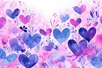 Watercolor Floral Heart in Pastel Tones: Symbol of Love and Romance - Generative AI