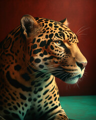 Fototapeta premium Mysterious Jaguar Stare