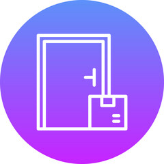 Obraz premium Door Delivery Icon