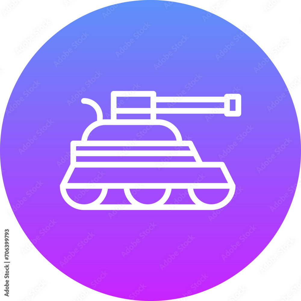 Wall mural army tank icon