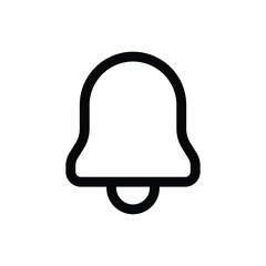 Notification icon in trendy outline style isolated on white background. Notification silhouette symbol for your website design, logo, app, UI. Vector illustration, EPS10.