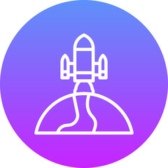 Fototapeta premium Rocket Earth Icon