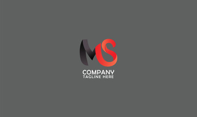 Letter m logo, letter s logo, m and s letter logo, ms name logo, business logo