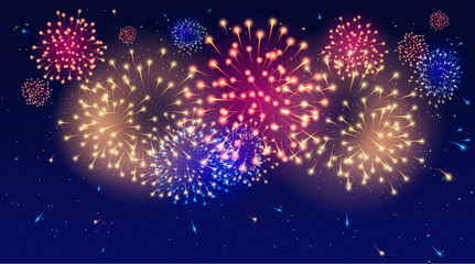 Celebration symbols realistic vector illustration