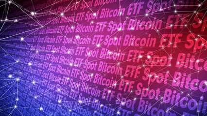 Virtual currency spot bitcoin etf connected line between digital finance and financial market report on opportunity to buy into future of crypto assets