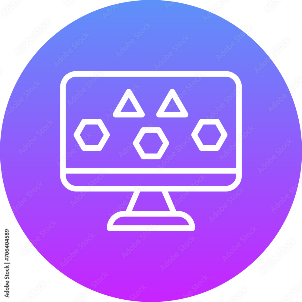 Canvas Prints engineering monitor icon